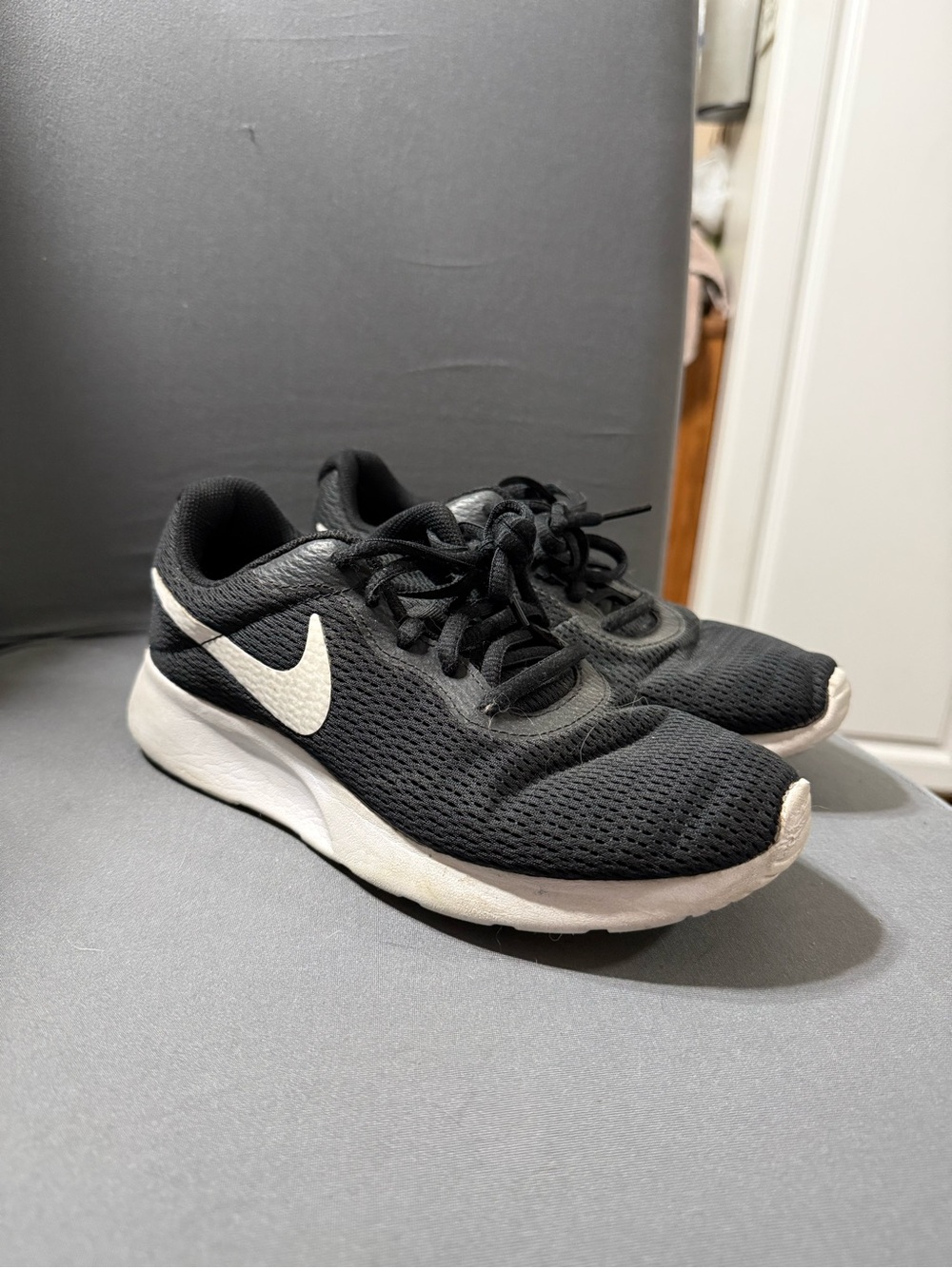 Nike Women’s Black and White Tanjun Lightweight Running Trainers